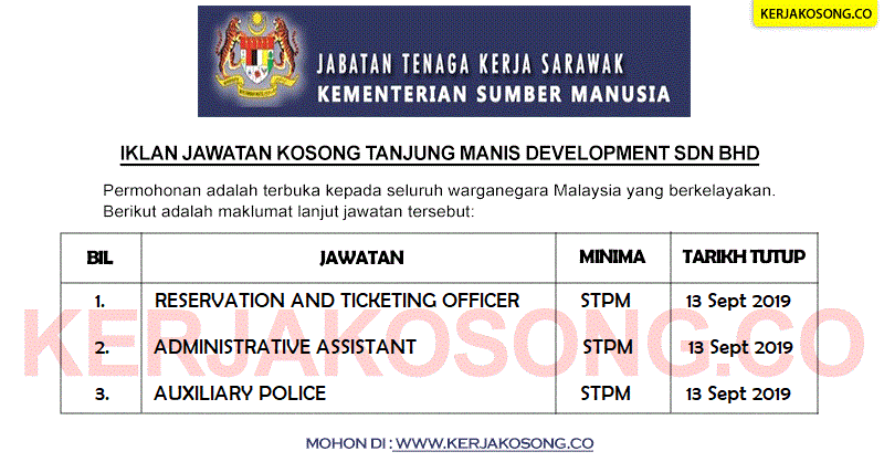 Jawatan Kosong Tanjung Manis Development Sdn Bhd