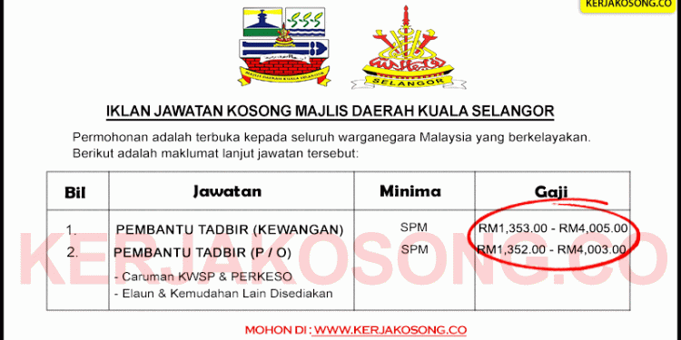 Jawatan Kosong Majlis Daerah Kuala Selangor - Jawatan ...