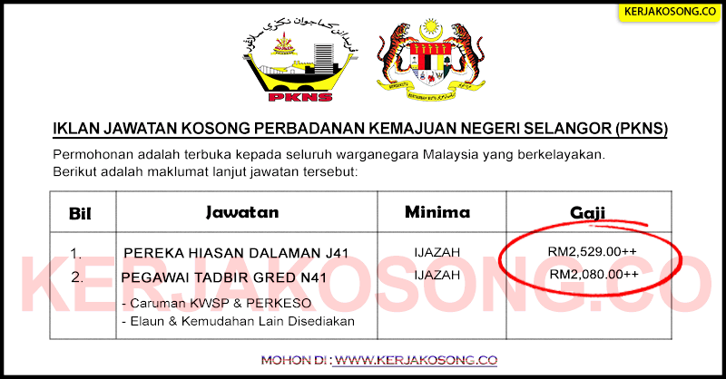 Jawatan Kosong Perbadanan Kemajuan Negeri Selangor Pkns