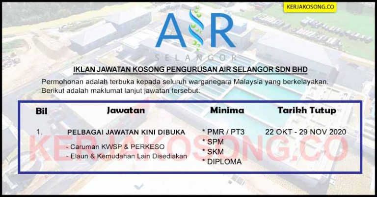 Jawatan Kosong Pengurusan Air Selangor